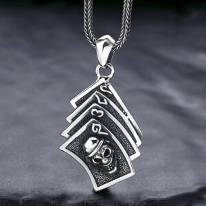 Men's Polo Playing Card Necklace Pendant