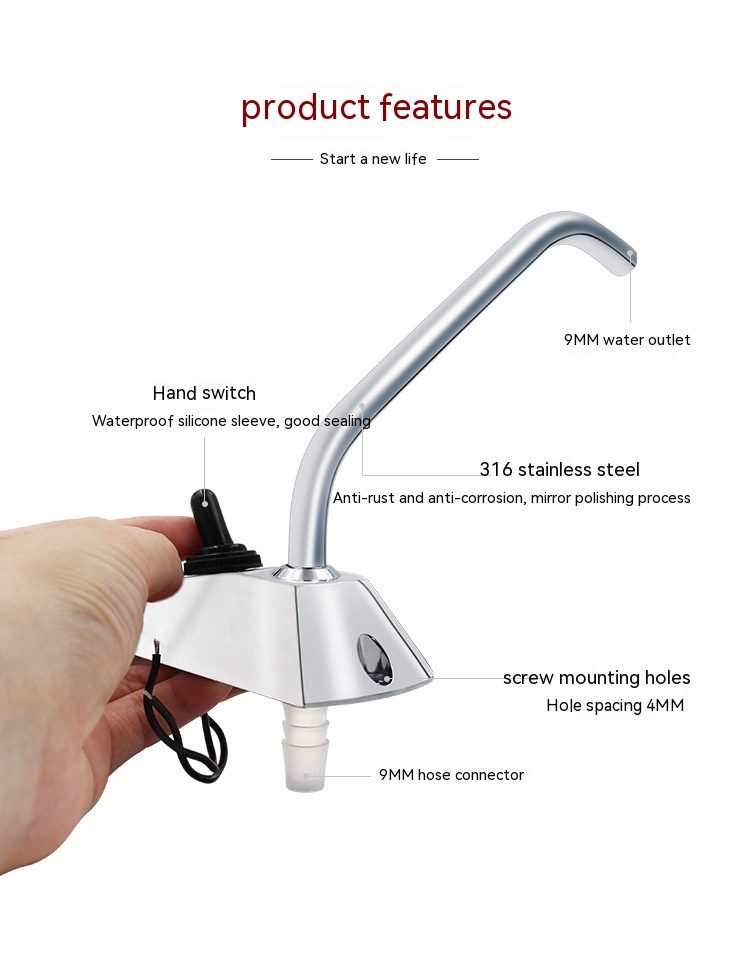 RV Faucet Rotating Faucet Electronic Control RV - Image 8