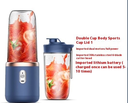 6blade Portable Blender Mini Juicer Cup Extractor Smoothie USB Charging Fruit Squeezer Blender Food Mixer Ice Crusher Portable Juicer Machine - Image 10