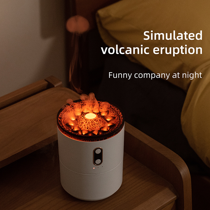 Volcanic Flame Aroma Essential Oil Diffuser USB Portable Jellyfish Air Humidifier Night Light Lamp Fragrance Humidifier - Image 6