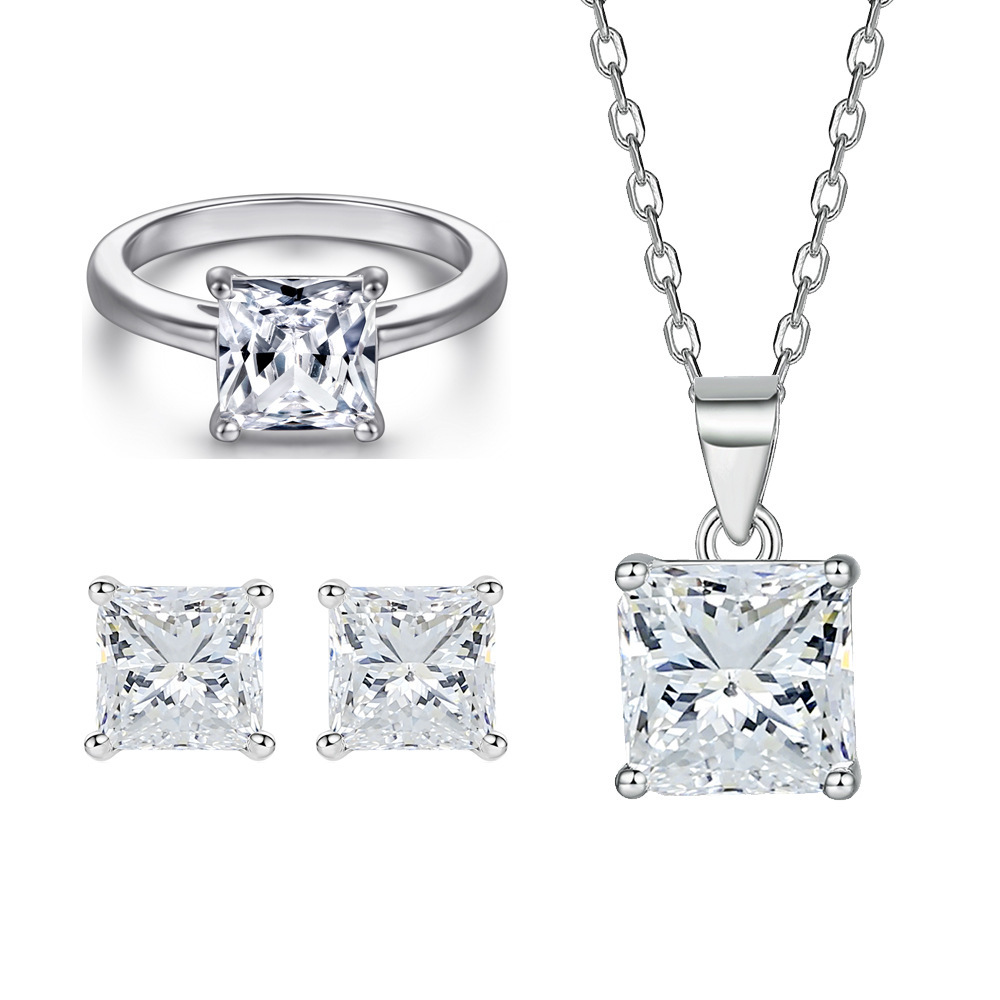 5 Silver Necklace Jewelry Suit Female European And American - Image 6